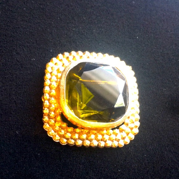 Acessocraft Stunning Peridot Gold Brooch - Picture 2 of 5